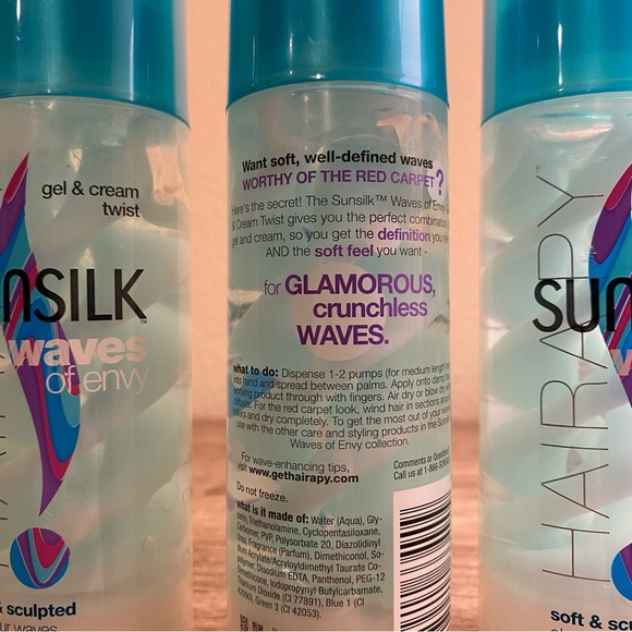 Sunsilk Waves of Envy Gel & Cream Twist NWT - Three (3) Bottles - Picture 4 of 6